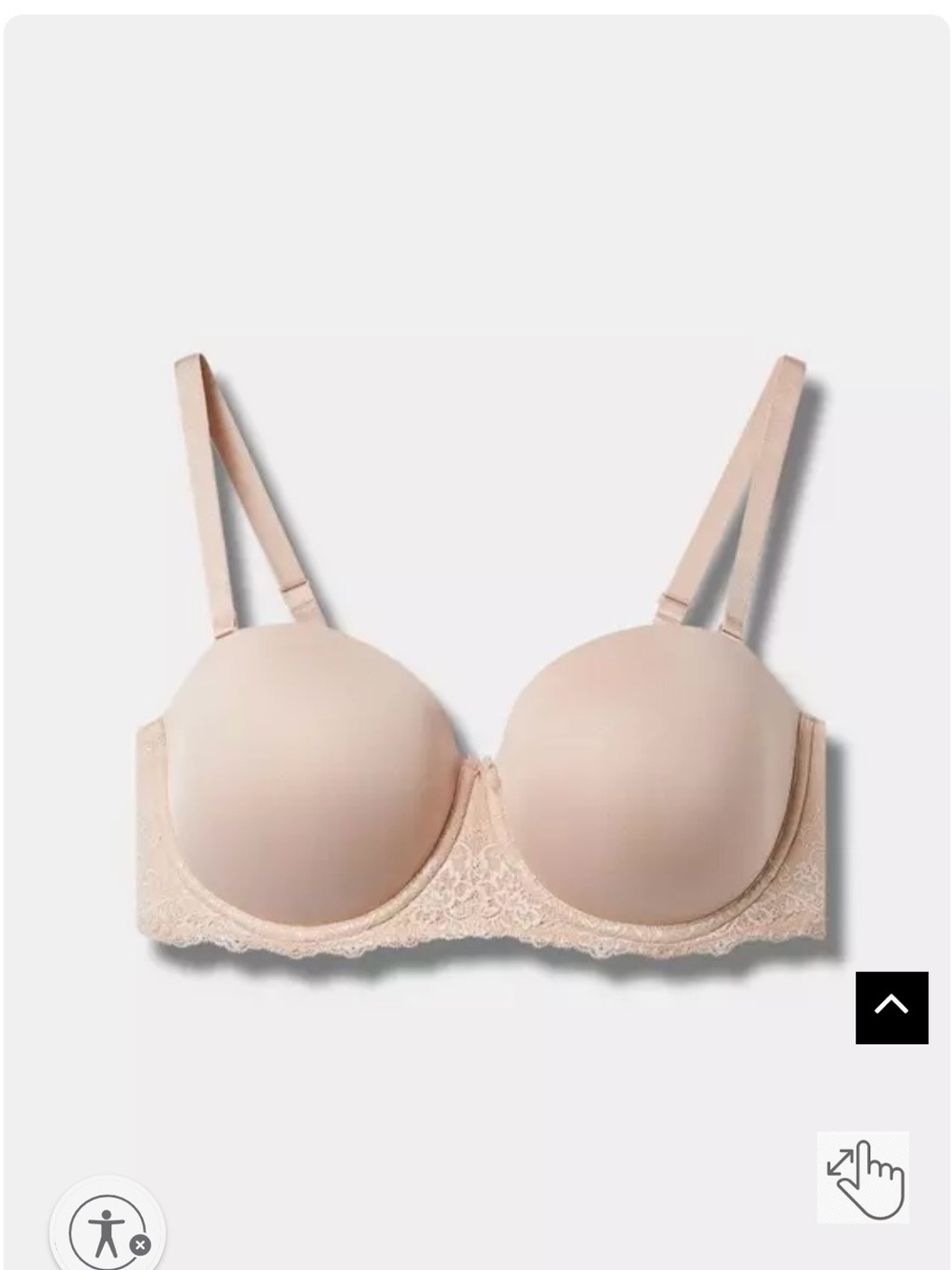 Torrid Strapless Lace-Trim Bra in Nude - Picture 5 of 5